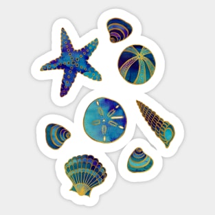 Beach Treasures - Aqua Sticker